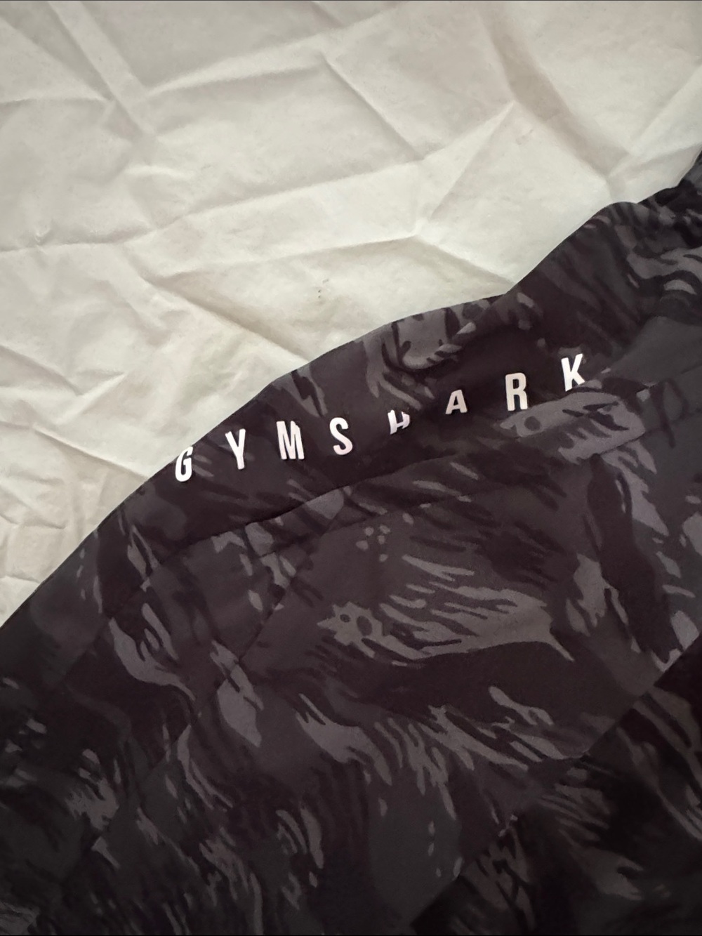 Gymshark Men’s Sporty 7 inch Black & Dark Gray Camo Athletic Shorts - Picture 4 of 5